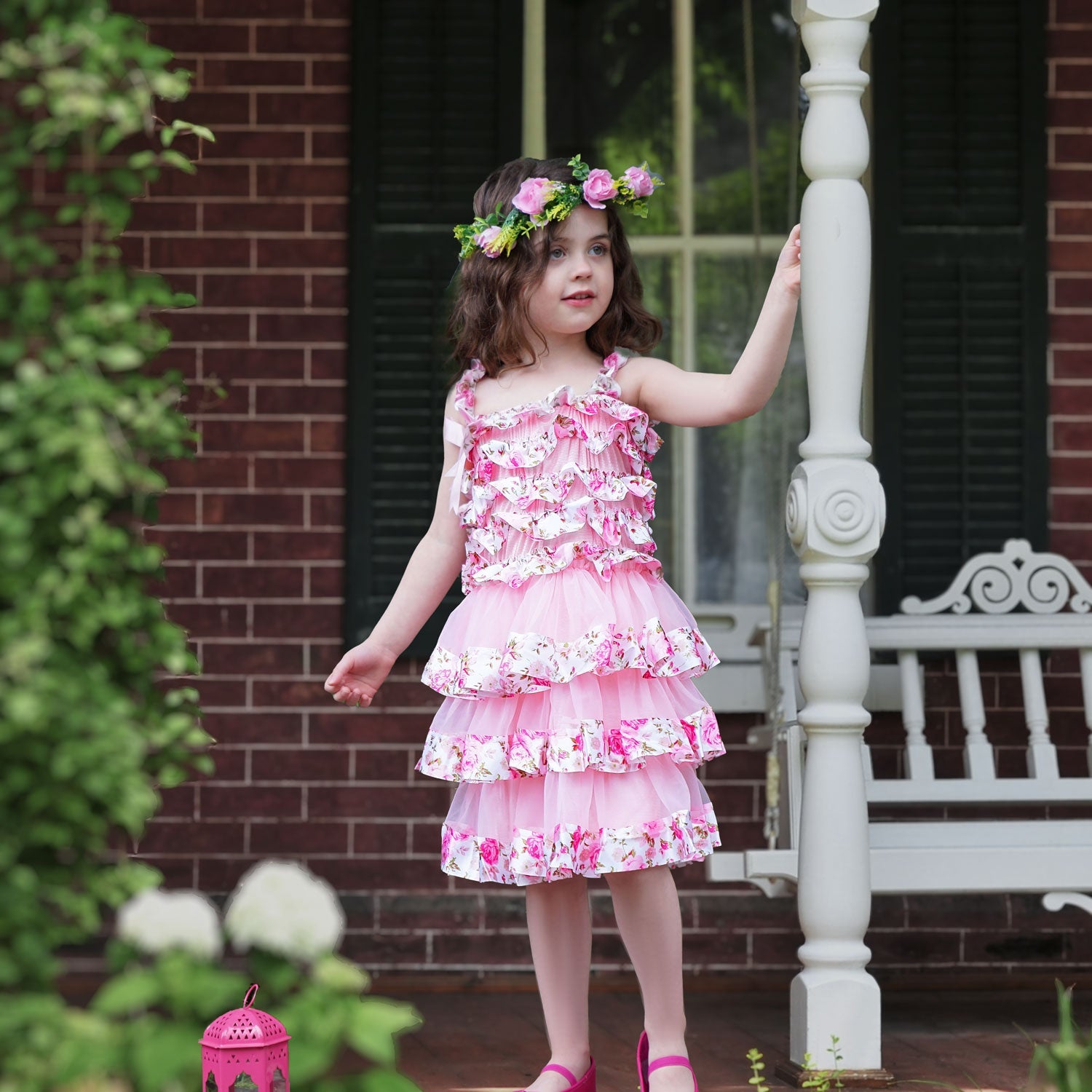 Romona Dress - Flores De Pink