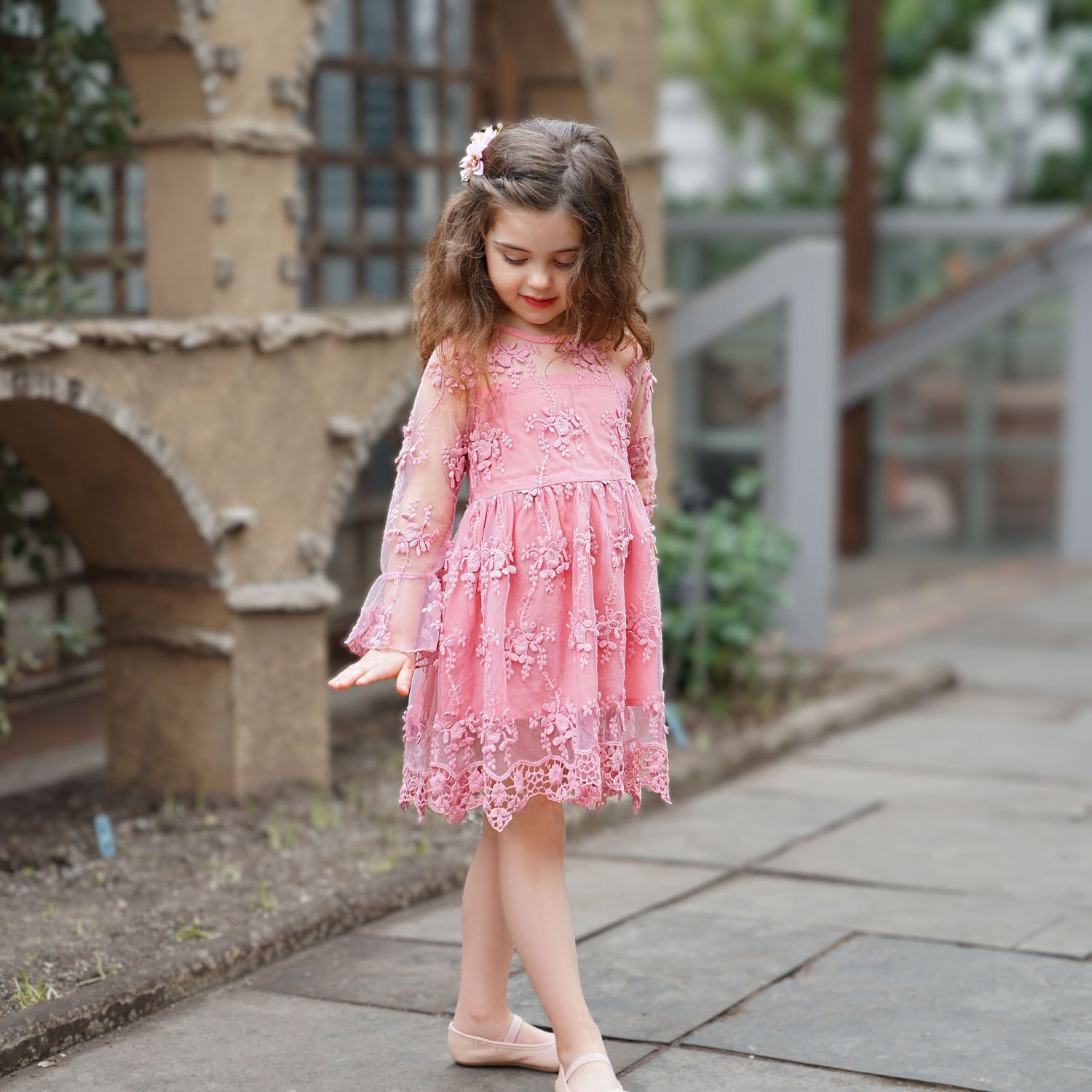 Lillian Dress - Mauve Pink