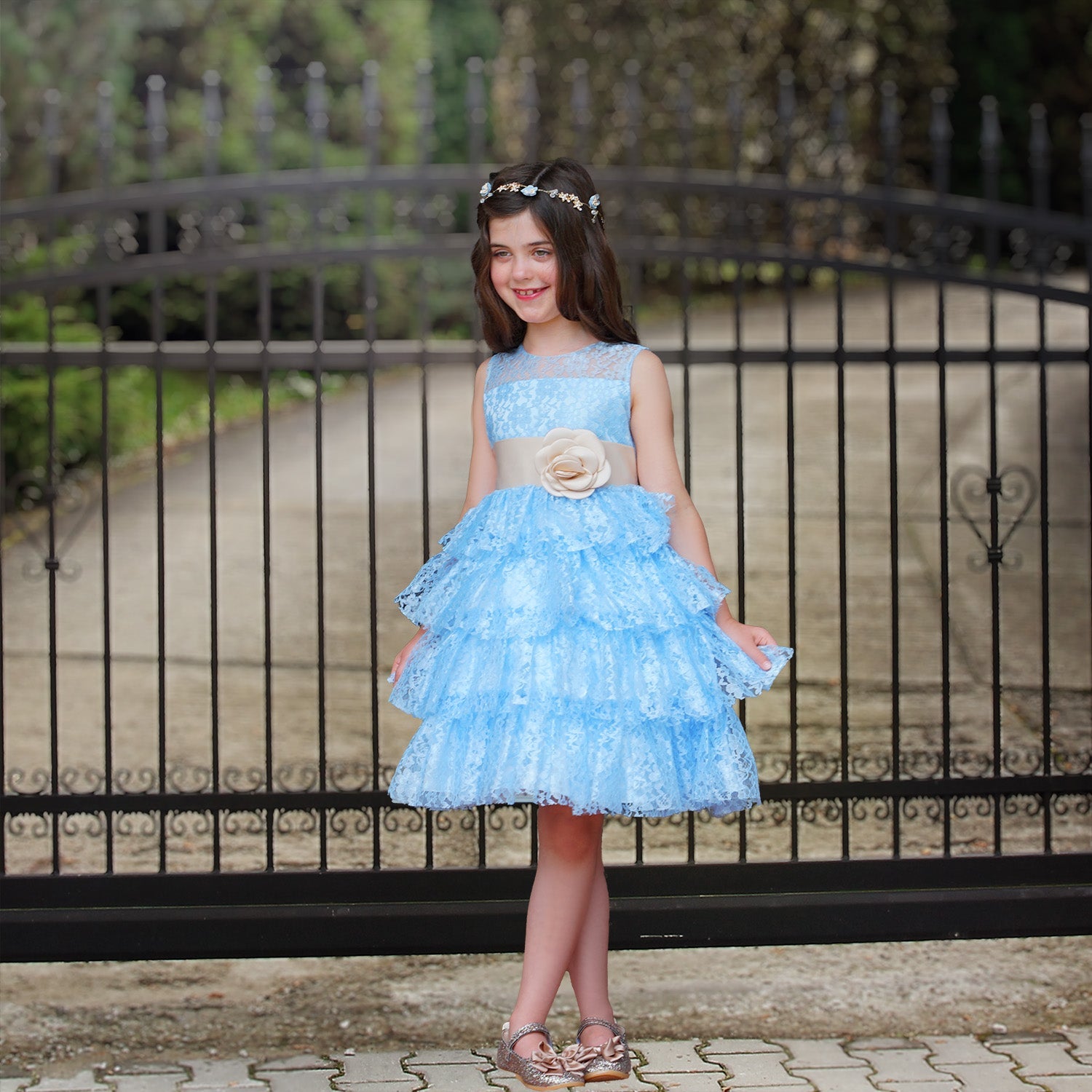 Audrey Dress - Sky Blue