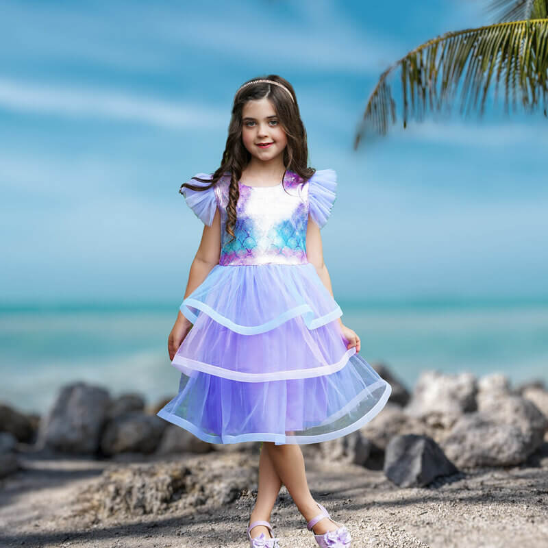 Nerida the Mermaid Costume Dress - Lavender