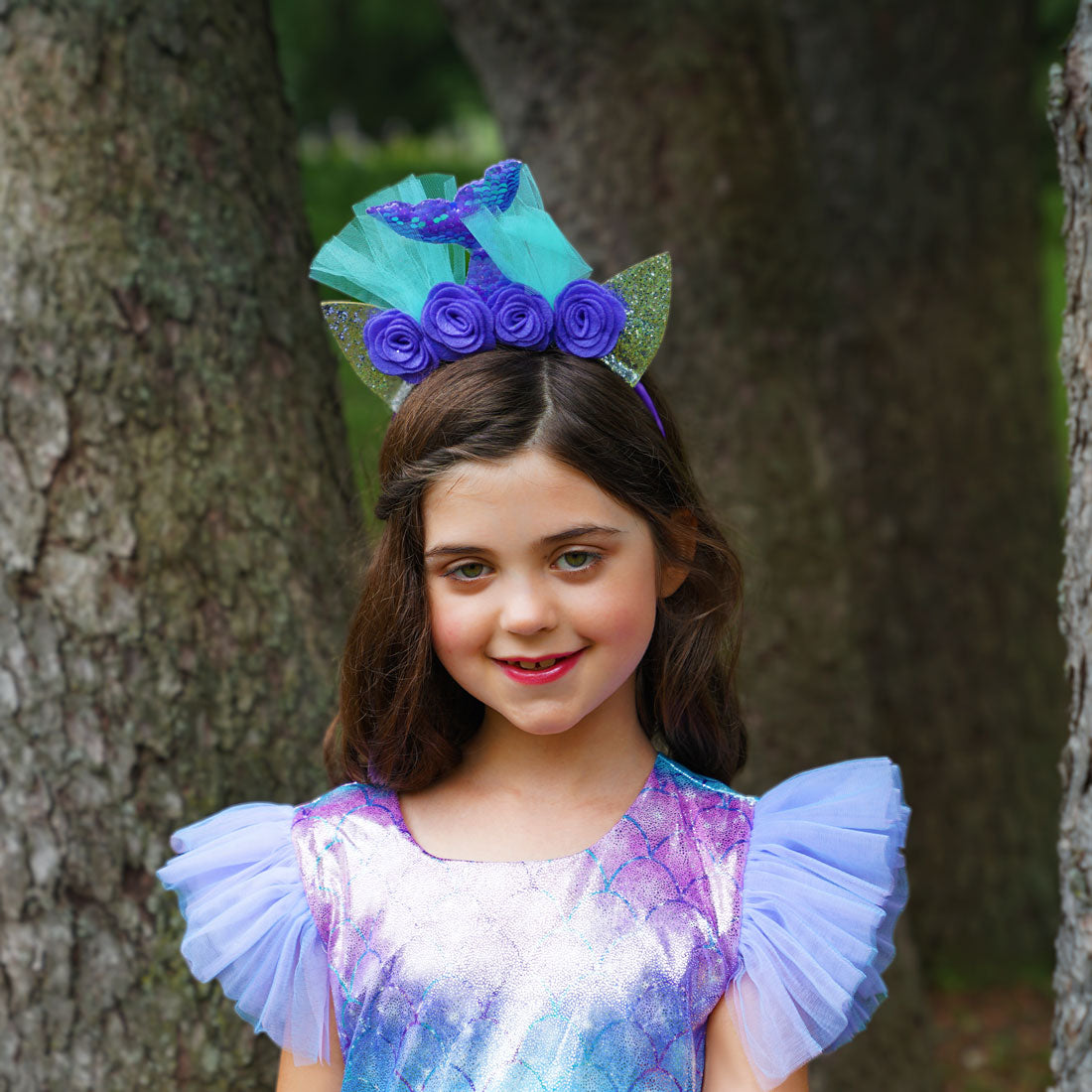 Nerida Mermaid Headband - Purple