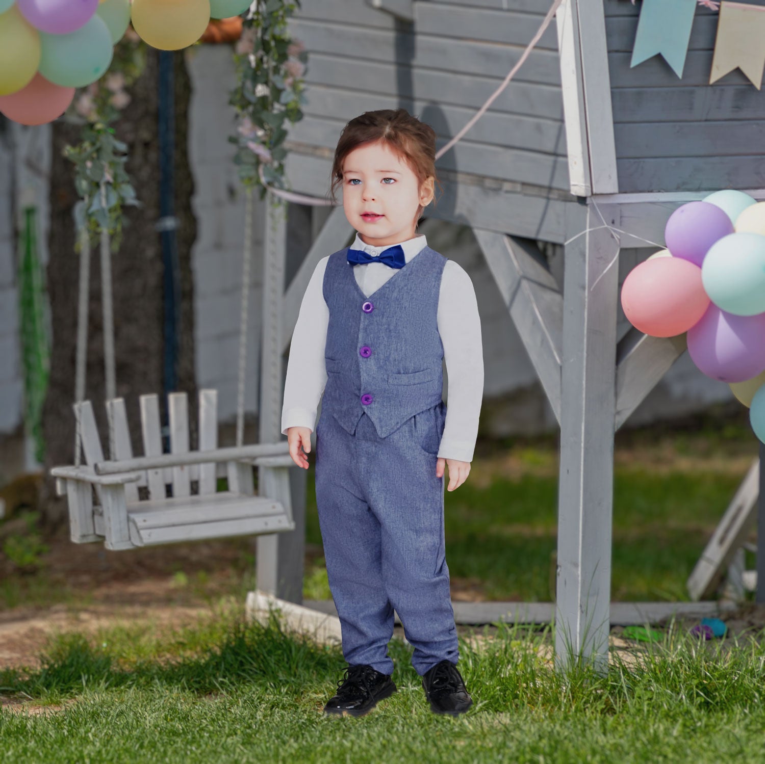Vincent Boys Suit- Grey