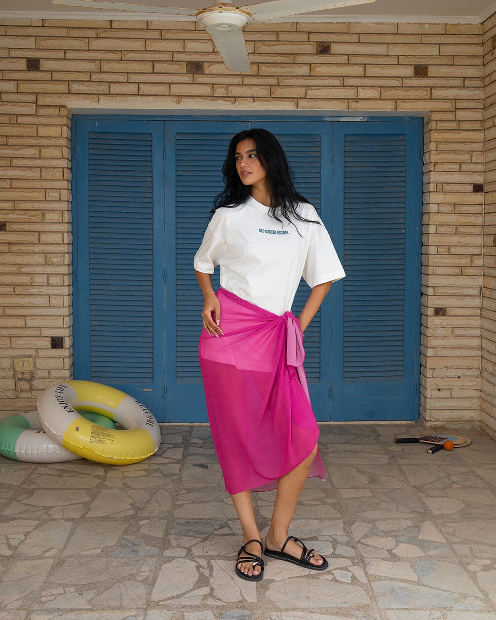 Pink Maxi Flowy Wrap